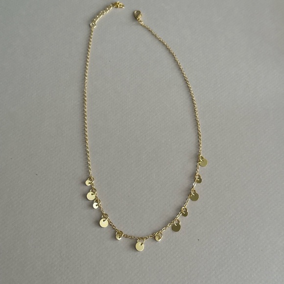 Gold Disc Charm Necklace #1868 - Picture 1 of 2